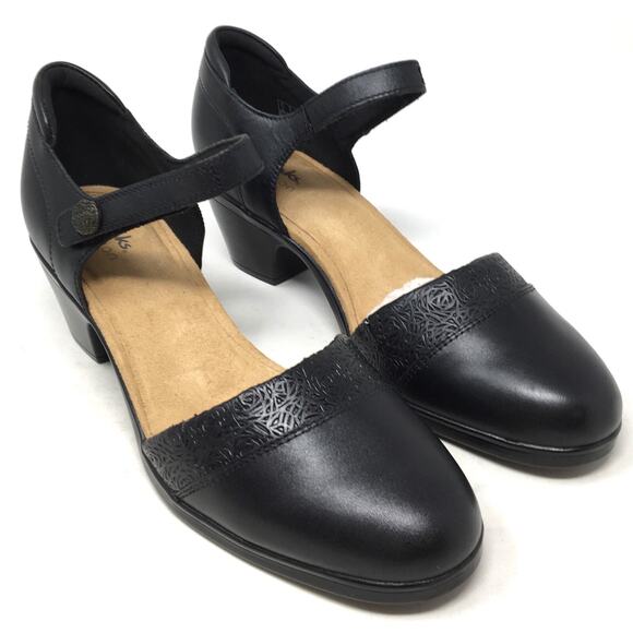 Clarks Collection Emily 2 Ketra Women's Size 8M Black Leather Trouser Shoes - Picture 2 of 7